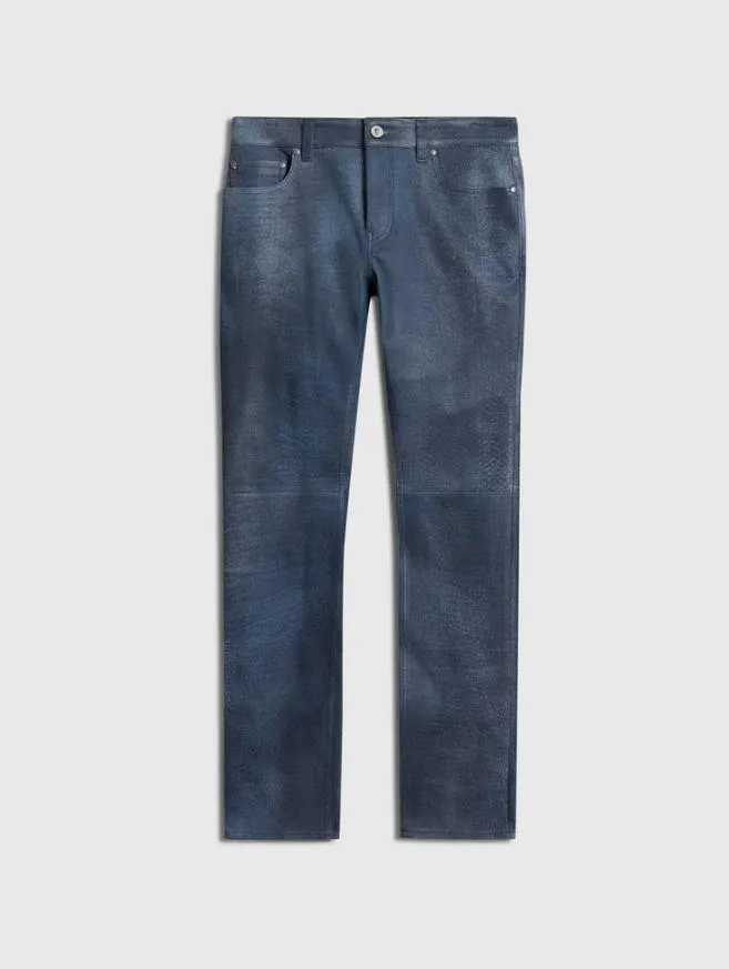 Men John Varvatos Pants The Rocker Leather Jeans Ink
