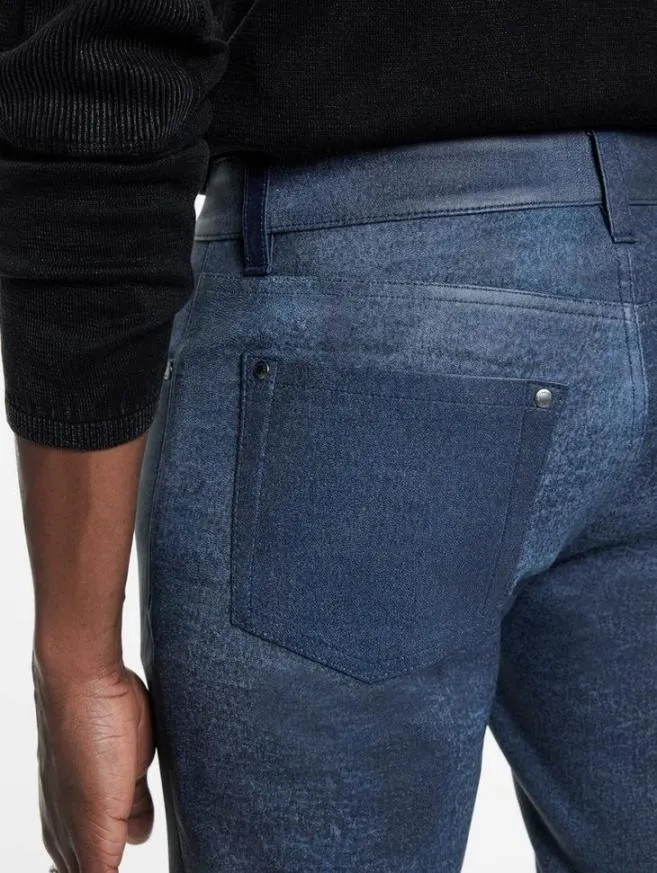 Men John Varvatos Pants The Rocker Leather Jeans Ink
