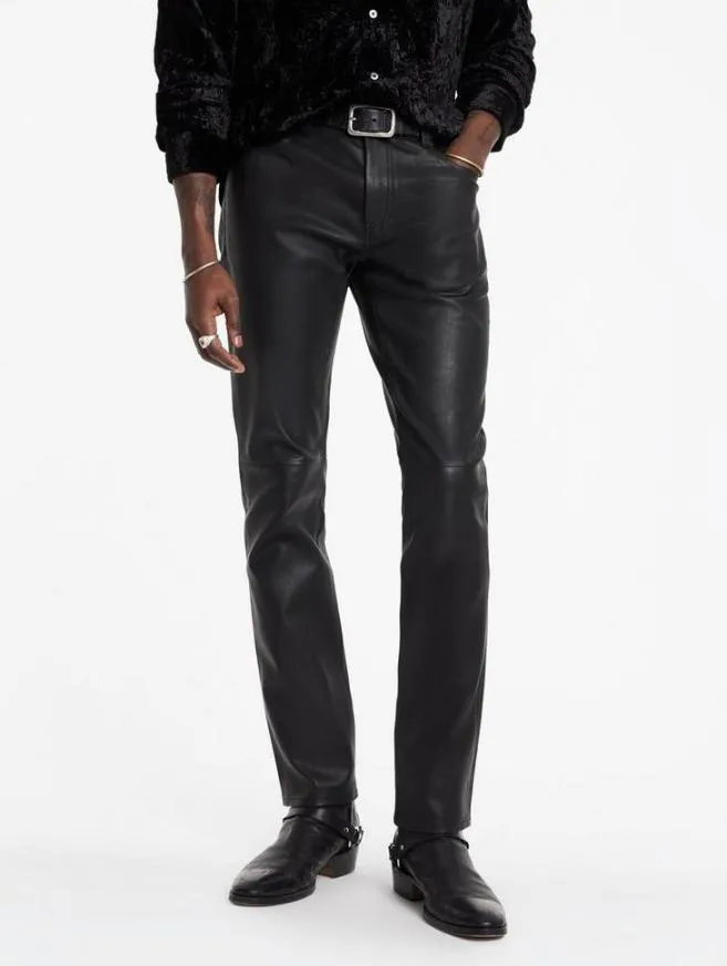 Men John Varvatos Pants The Rocker Leather Pants Black