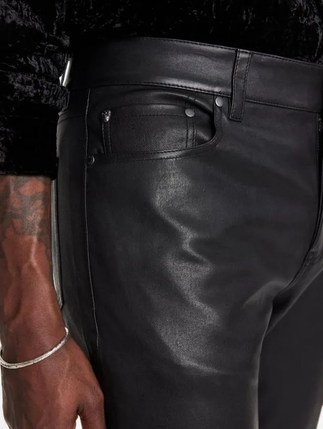 Men John Varvatos Pants The Rocker Leather Pants Black