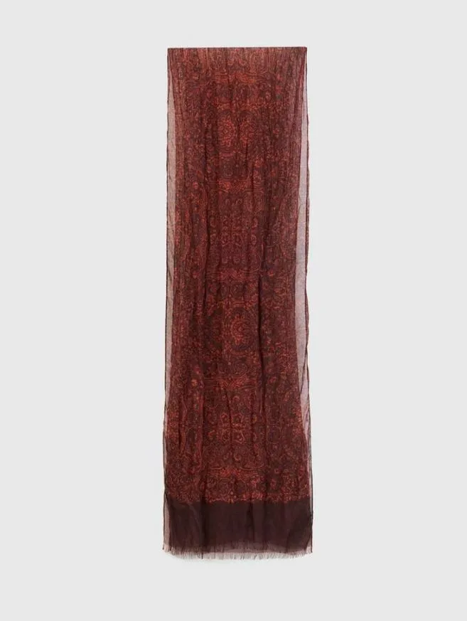 Men John Varvatos Scarves and Ties Dane Scarf Teakwood
