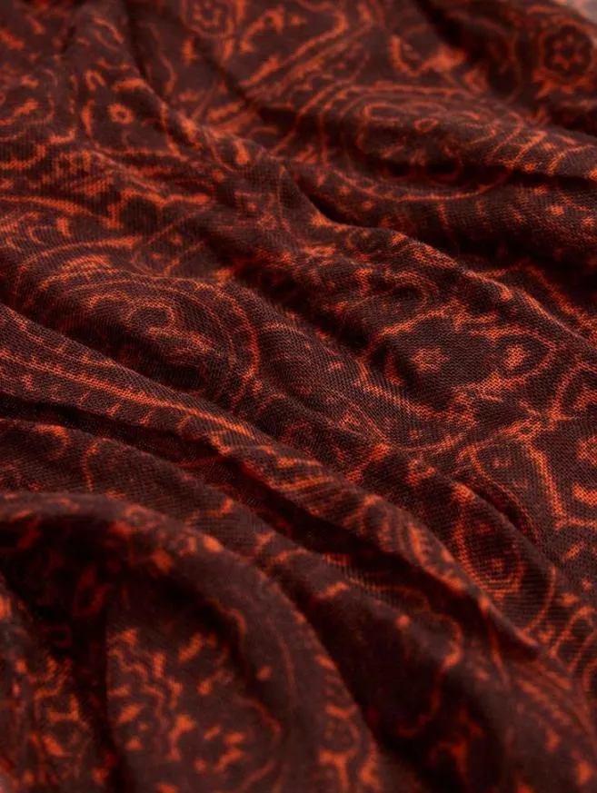 Men John Varvatos Scarves and Ties Dane Scarf Teakwood