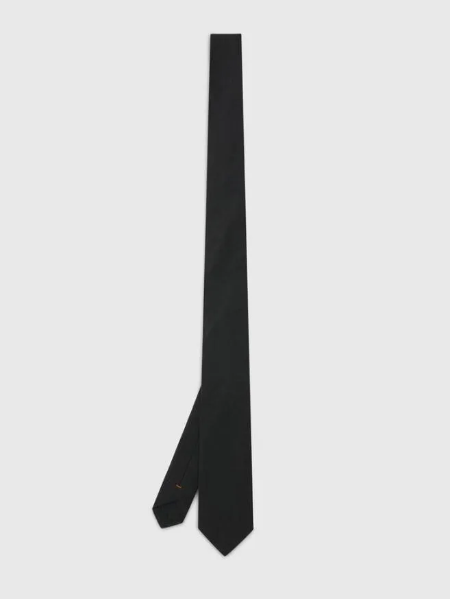 Men John Varvatos Scarves and Ties Leone Slim Tie Black