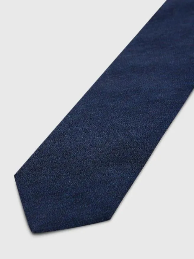 Men John Varvatos Scarves and Ties Leone Slim Tie Dk Steel Htr
