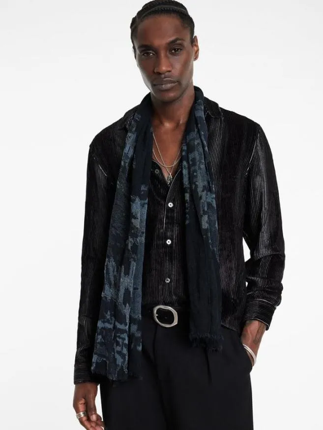 Men John Varvatos Scarves and Ties Reno Scarf Carbon