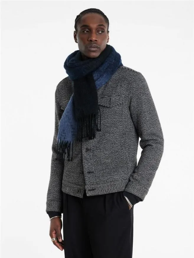 Men John Varvatos Scarves and Ties Tape Yarn Scarf Chamois
