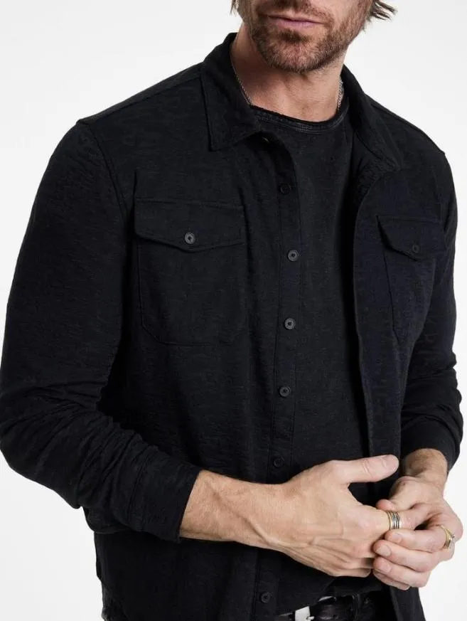 Men John Varvatos Shirts Abuja Western Shirt Black