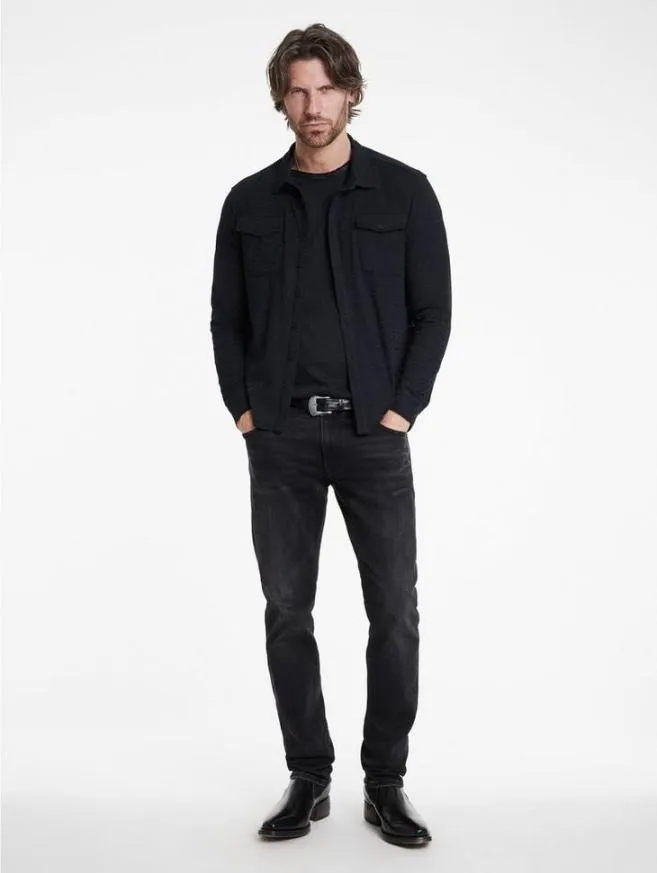 Men John Varvatos Shirts Abuja Western Shirt Black
