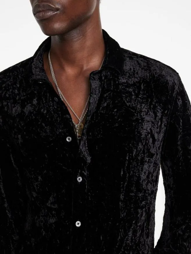 Men John Varvatos Shirts Batik Shirt Black