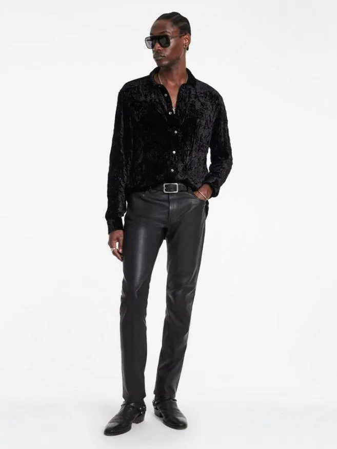 Men John Varvatos Shirts Batik Shirt Black