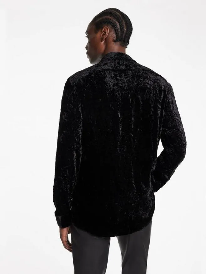 Men John Varvatos Shirts Batik Shirt Black