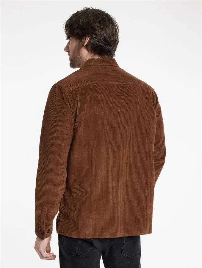 Men John Varvatos Shirts Bauer Overshirt Chamois