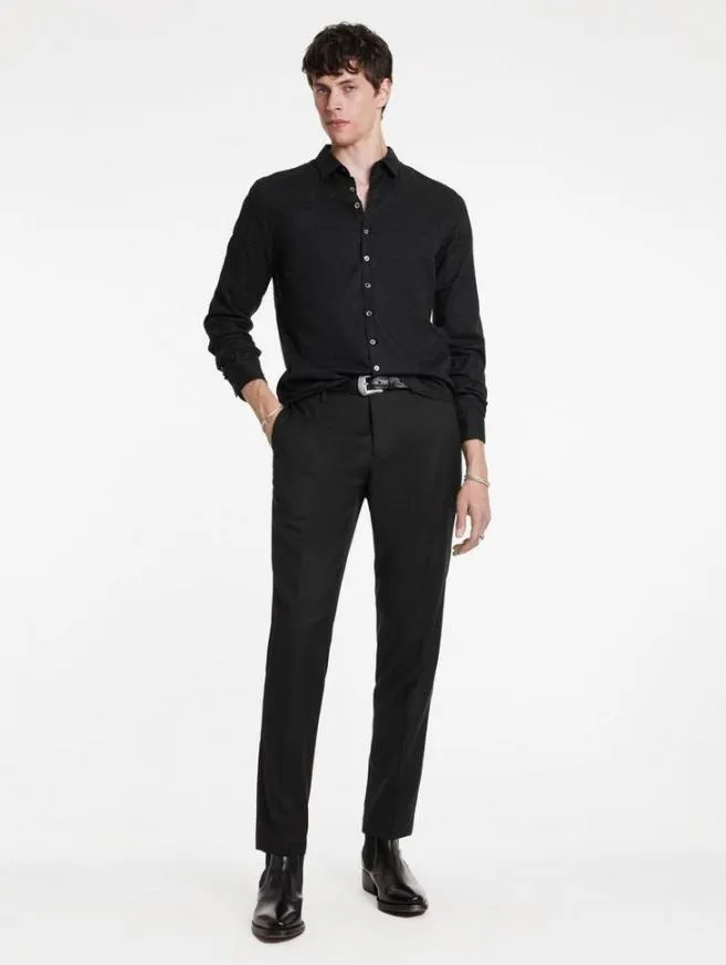 Men John Varvatos Shirts Bucks Shirt Black