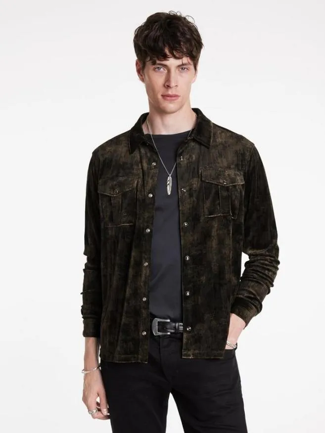 Men John Varvatos Shirts Ferentino Shirt Charc Brown