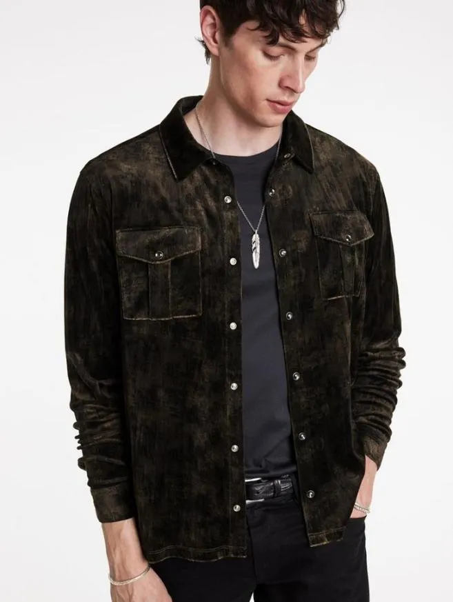 Men John Varvatos Shirts Ferentino Shirt Charc Brown