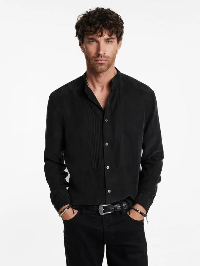 Men John Varvatos Shirts Hanover Shirt Black