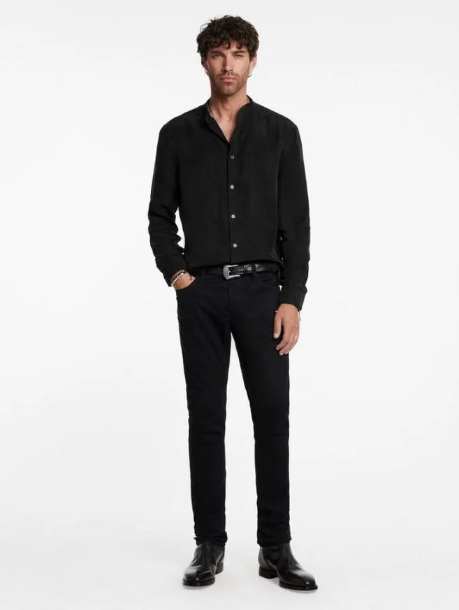 Men John Varvatos Shirts Hanover Shirt Black
