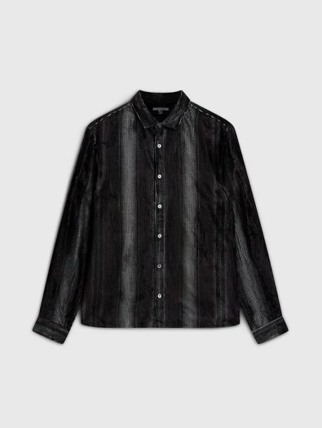 Men John Varvatos Shirts Kinney Shirt Smoked Pearl Grey