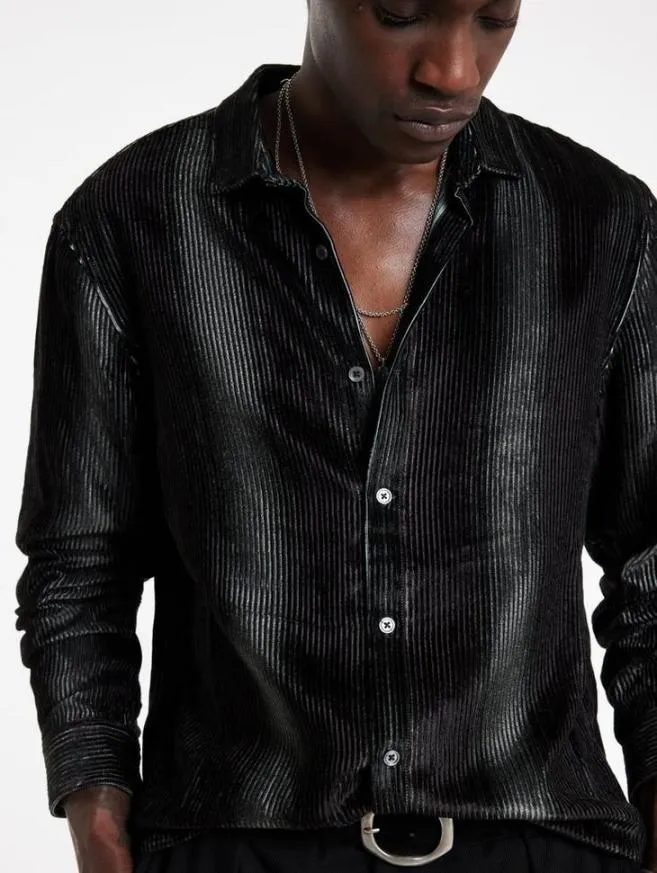 Men John Varvatos Shirts Kinney Shirt Smoked Pearl Grey