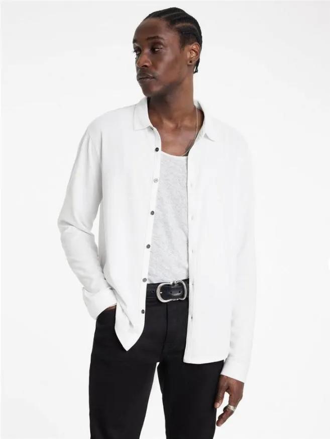 Men John Varvatos Shirts Levi Shirt White