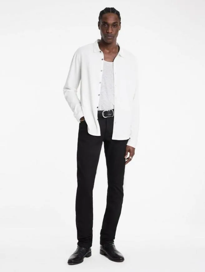 Men John Varvatos Shirts Levi Shirt White
