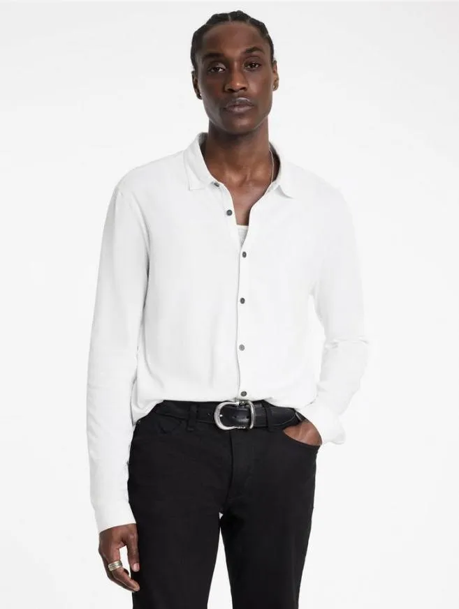 Men John Varvatos Shirts Levi Shirt White