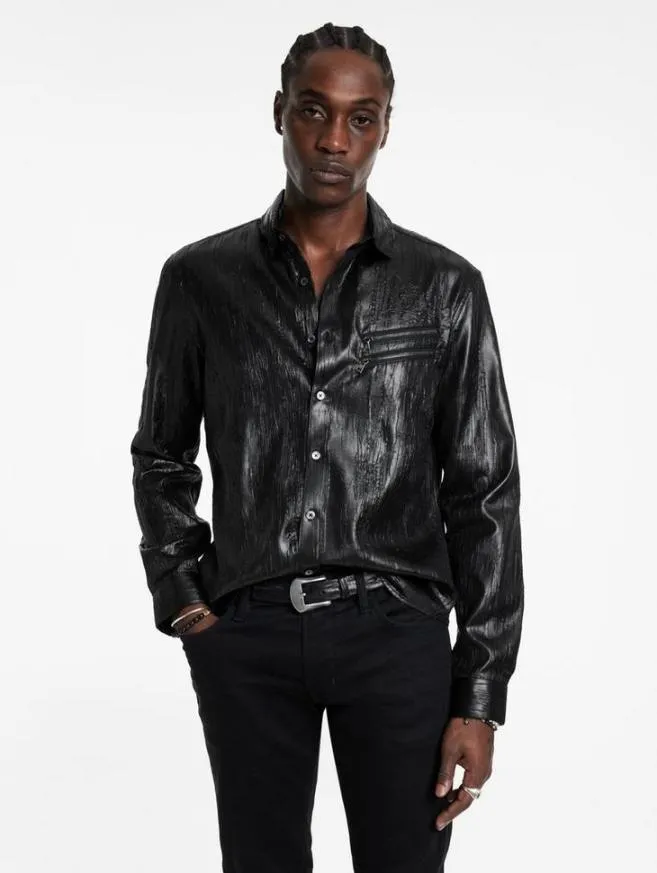 Men John Varvatos Shirts Lodi Shirt Black