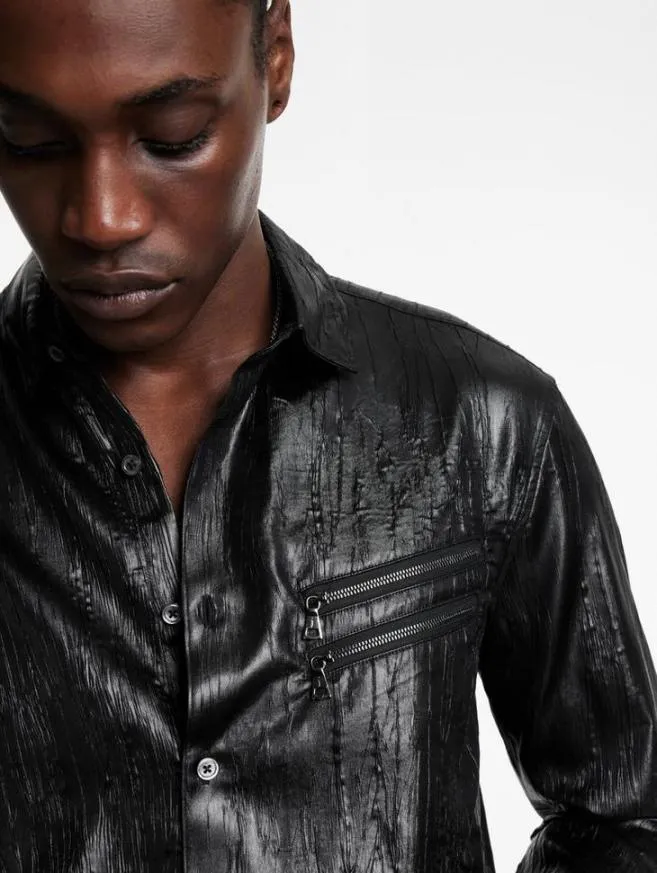 Men John Varvatos Shirts Lodi Shirt Black