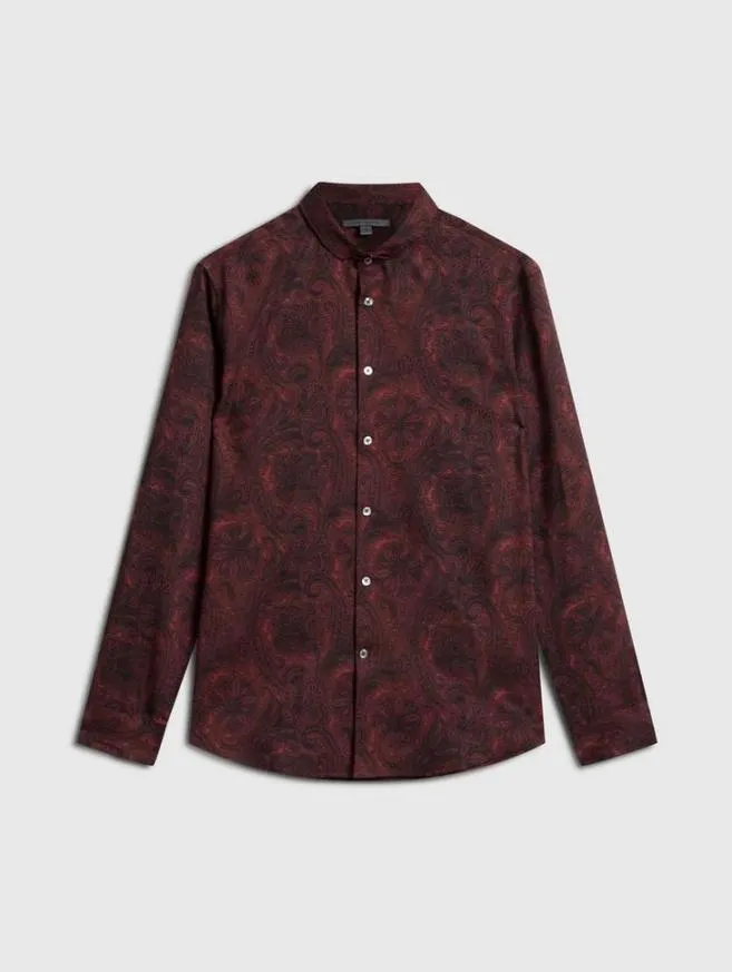 Men John Varvatos Shirts Orchard Shirt Berry