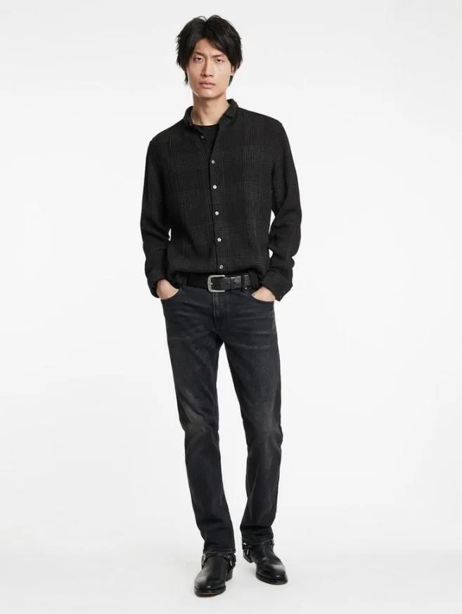 Men John Varvatos Shirts Orchard Shirt Charcoal Grey