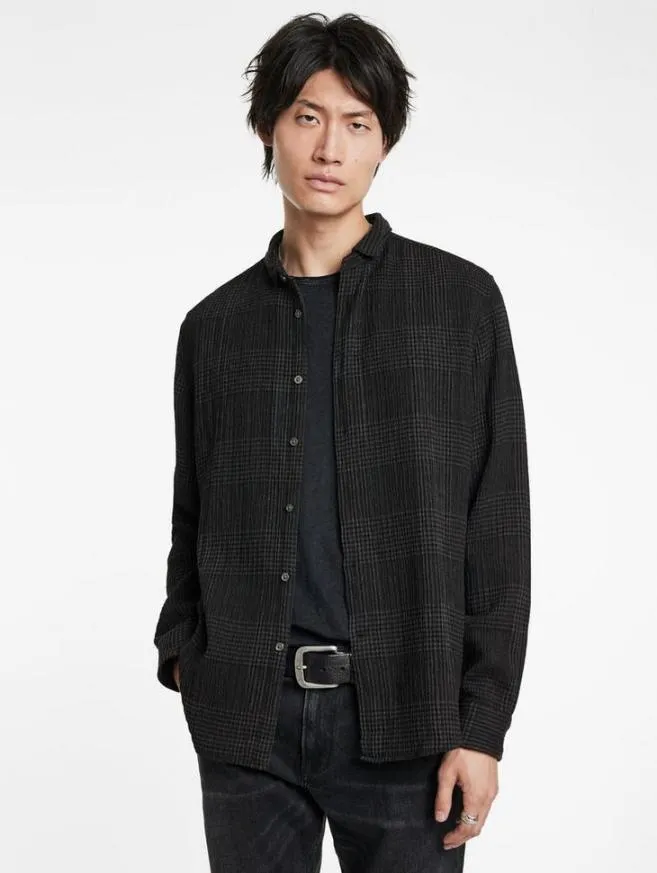 Men John Varvatos Shirts Orchard Shirt Charcoal Grey