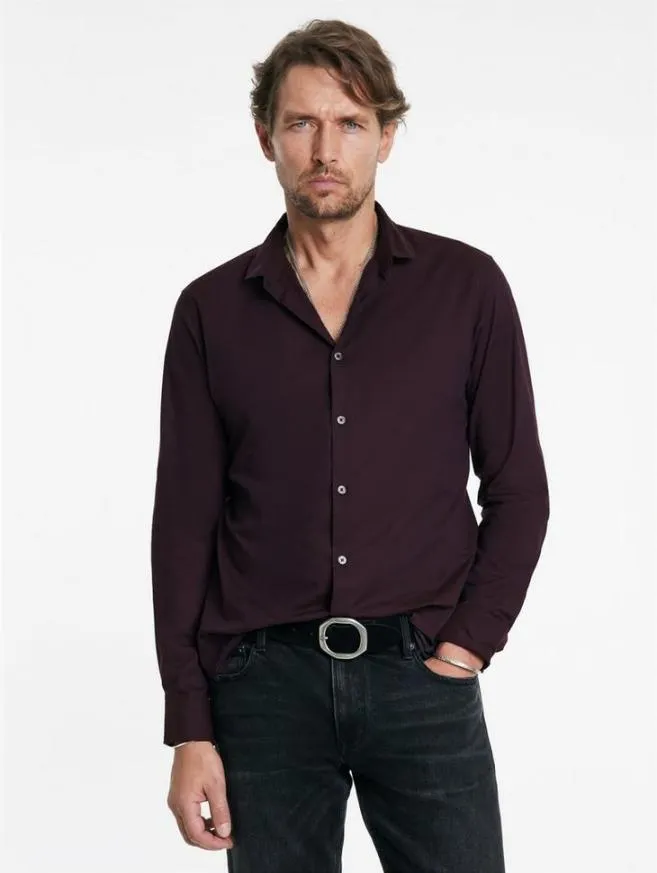 Men John Varvatos Shirts Orchard Shirt Dark Plum