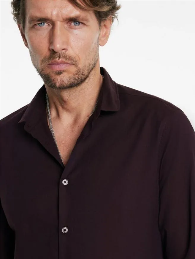 Men John Varvatos Shirts Orchard Shirt Dark Plum
