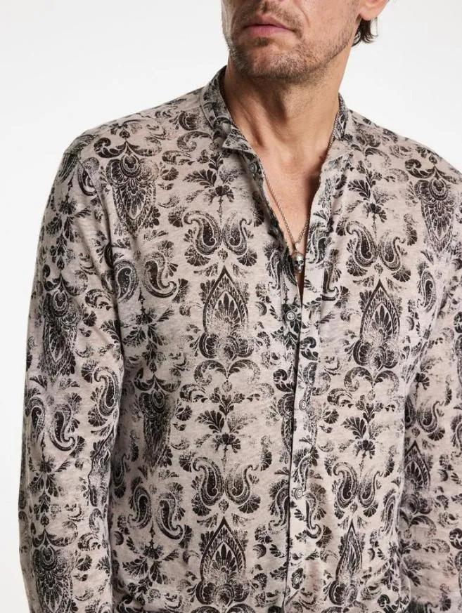 Men John Varvatos Shirts Padria Shirt Grey Stone