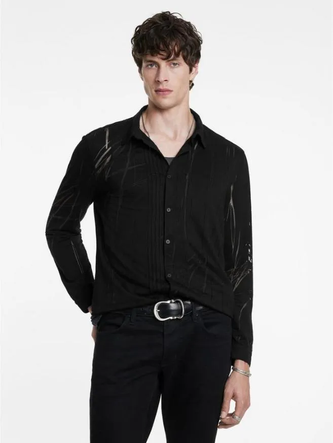 Men John Varvatos Shirts Phoenix Shirt Black