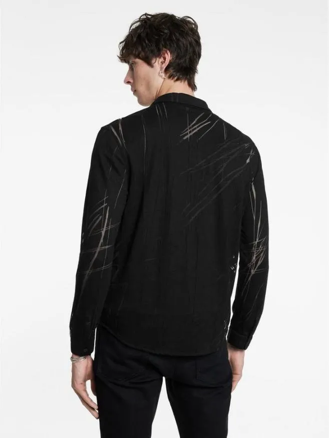 Men John Varvatos Shirts Phoenix Shirt Black