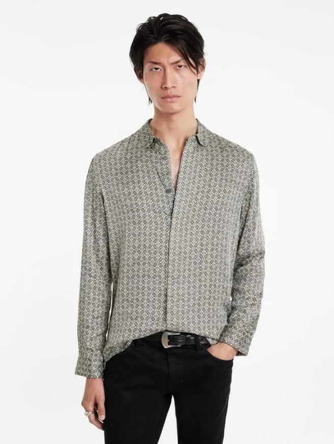 Men John Varvatos Shirts Rodney Shirt Greytan