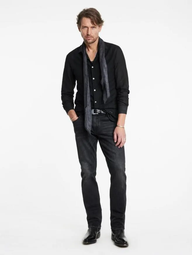Men John Varvatos Shirts Stella Dress Shirt Black