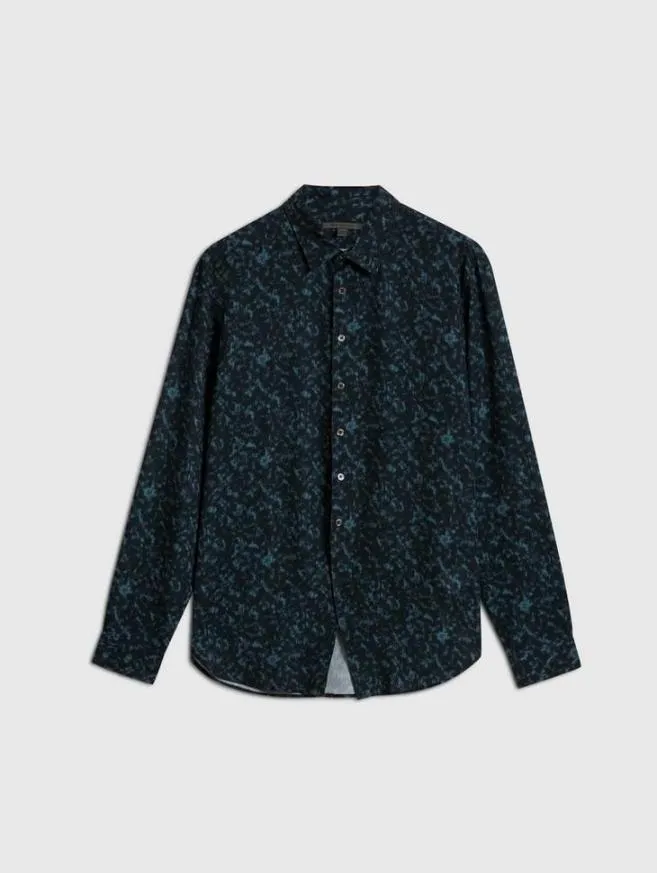 Men John Varvatos Shirts Tara Shirt Blue Grphte