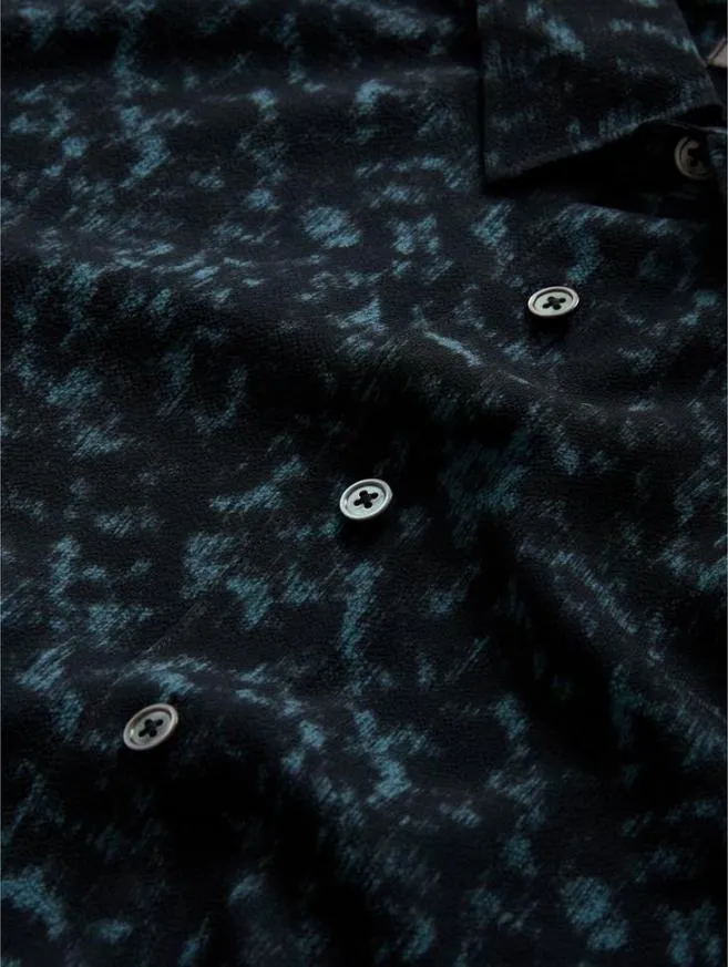 Men John Varvatos Shirts Tara Shirt Blue Grphte