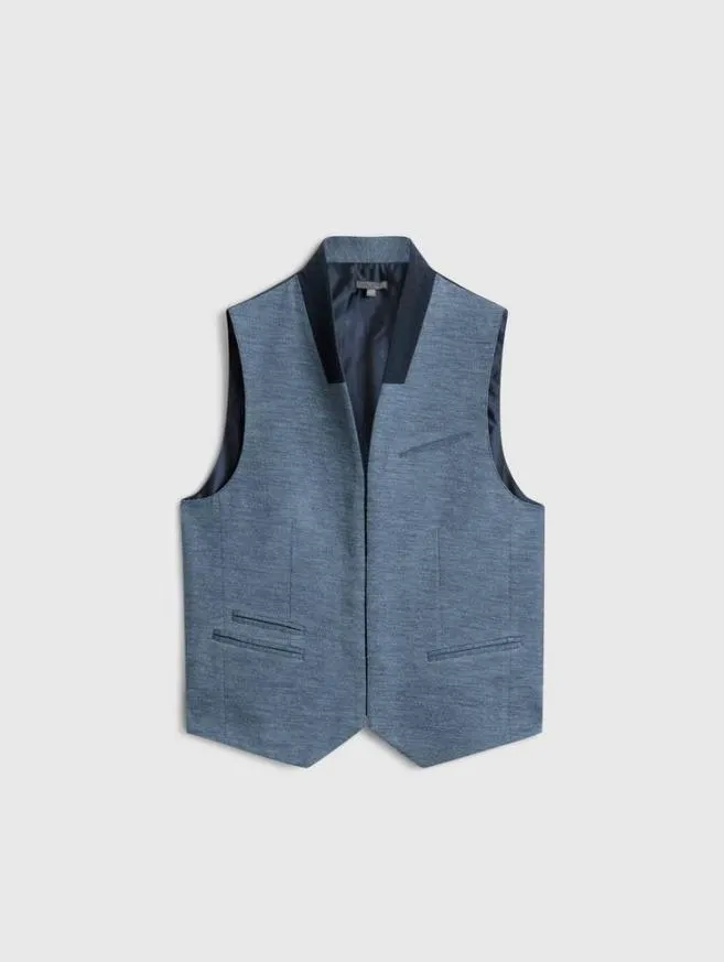 Men John Varvatos Suit Jackets Belton Vest Powder Blue