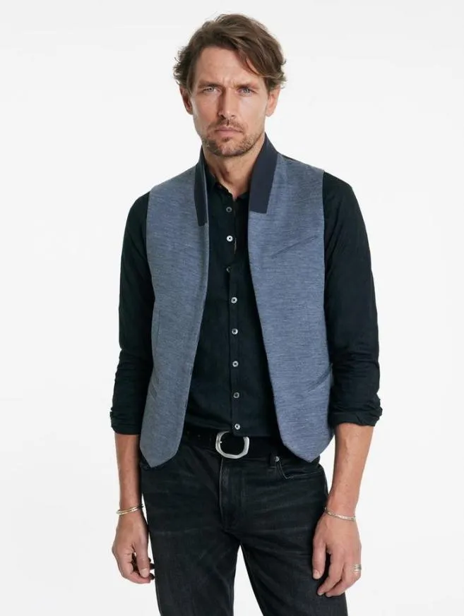 Men John Varvatos Suit Jackets Belton Vest Powder Blue