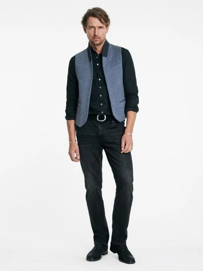 Men John Varvatos Suit Jackets Belton Vest Powder Blue