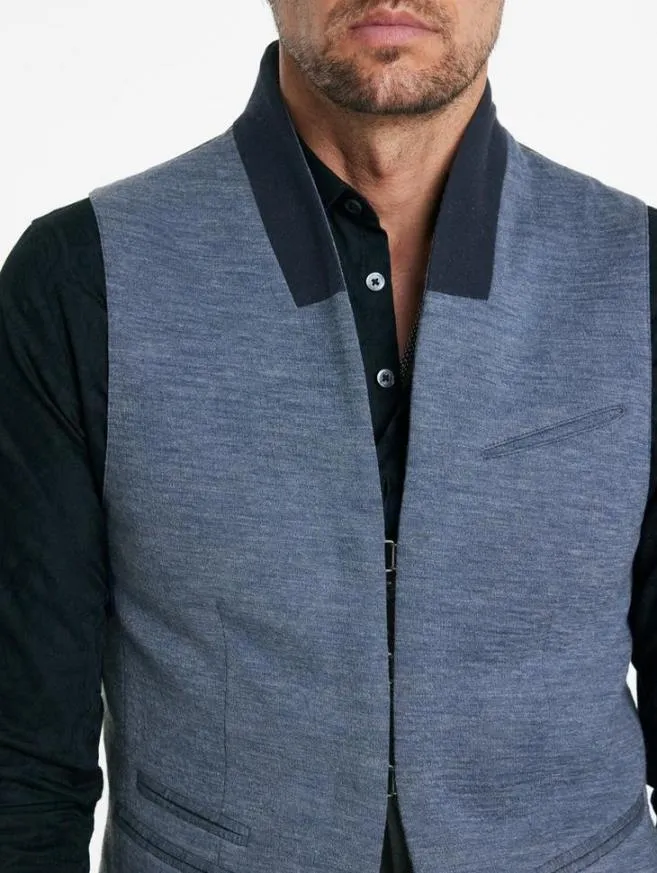 Men John Varvatos Suit Jackets Belton Vest Powder Blue