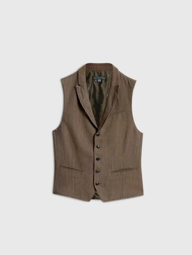 Men John Varvatos Suit Jackets Woodward Vest Chamois