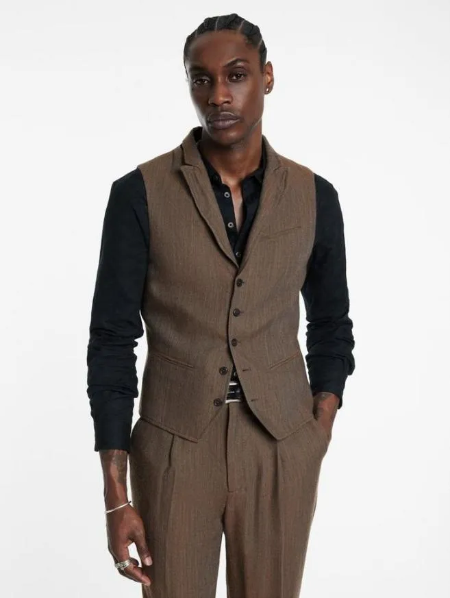 Men John Varvatos Suit Jackets Woodward Vest Chamois