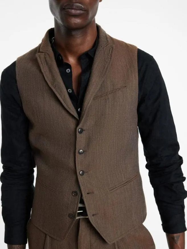 Men John Varvatos Suit Jackets Woodward Vest Chamois