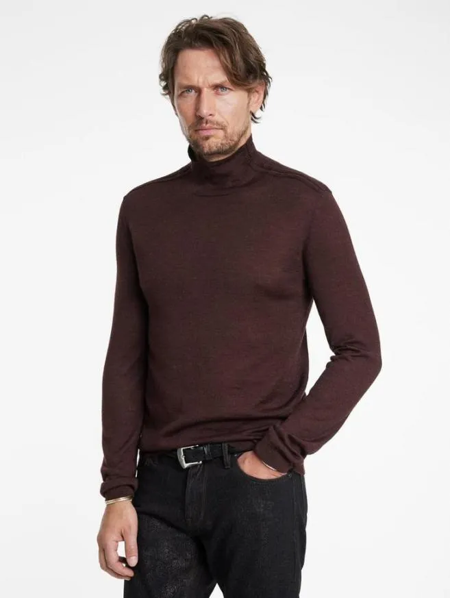 Men John Varvatos Sweaters Alonte Mock Neck Black