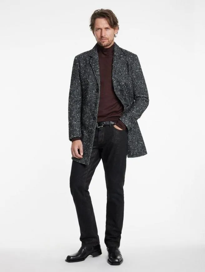 Men John Varvatos Sweaters Alonte Mock Neck Black