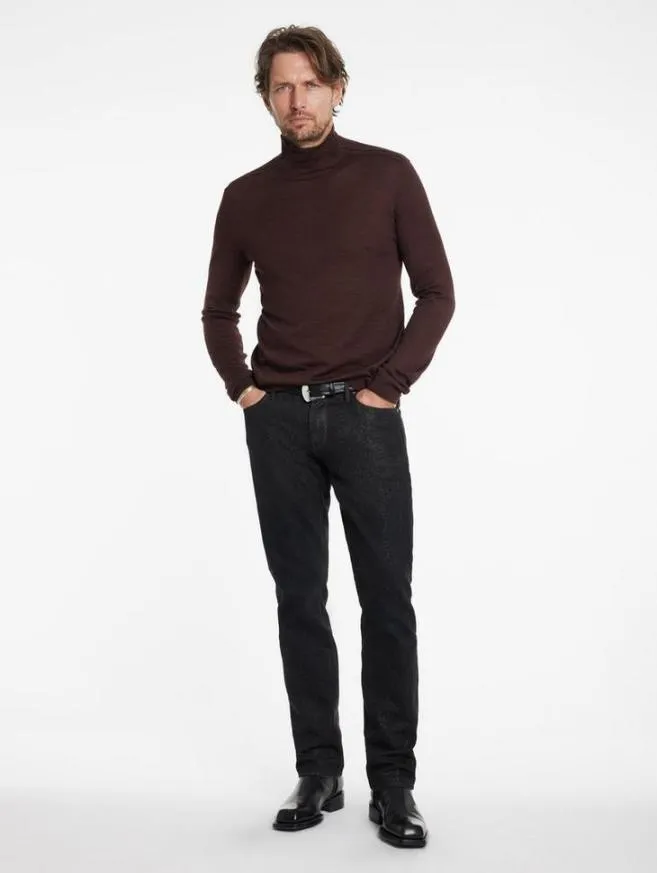 Men John Varvatos Sweaters Alonte Mock Neck Black